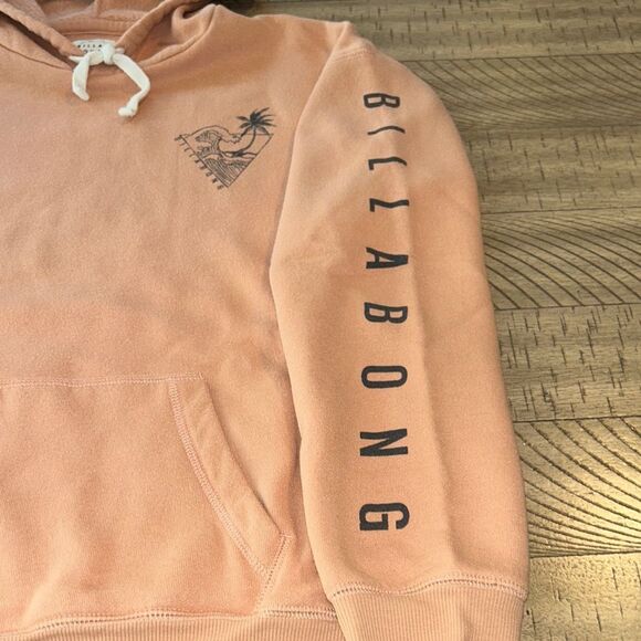 Billabong Peach Hoodie with Black Logo - Picture 9 of 16